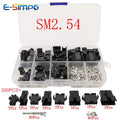 10set/200pcs SM 2.54mm Pitch 2/3/4/5Pin Male Female Head Plug Housing Pin Header Crimp Terminals Connector SM-2P SM-2R
