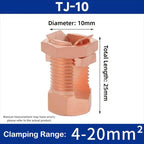 Electrical Equipment TJ Series Split Bolt Connector Sturdy Durable Copper Split Bolt Screw Terminal