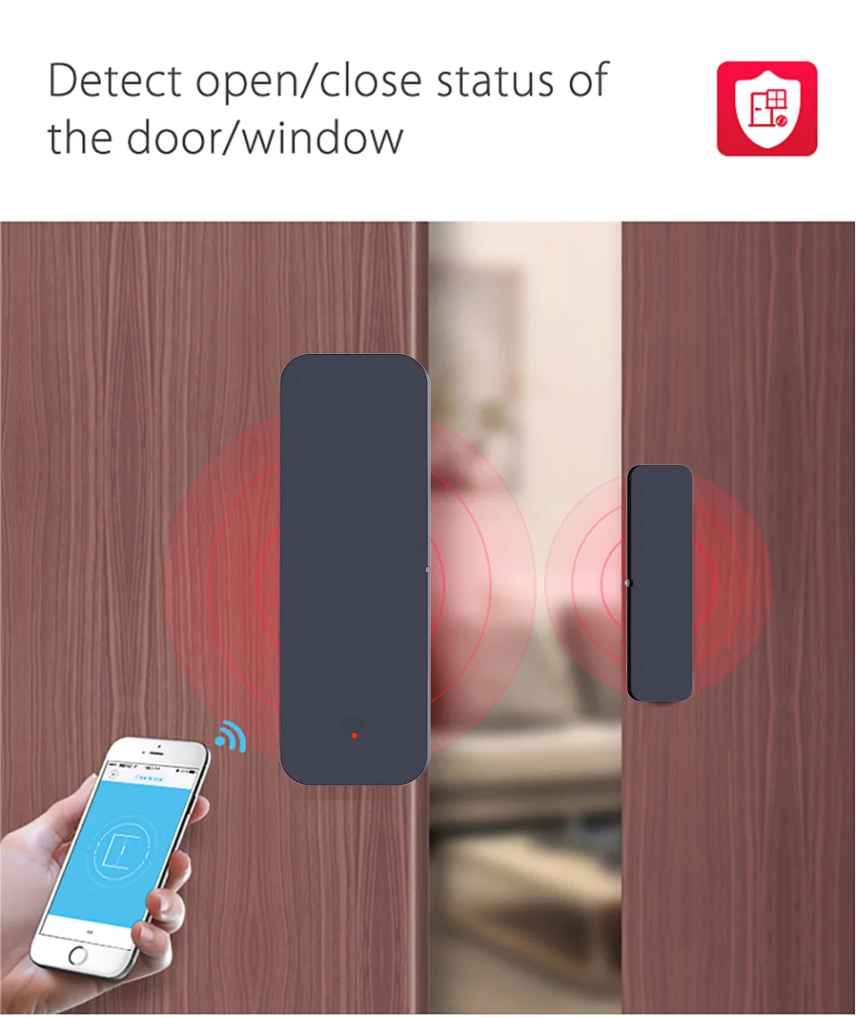 Tuya Wifi Door Sensor Window Entry Sensor Security Burglar Magnetic Sensor Alarm Smart Life Work With Alexa Google Home