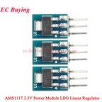 100Pcs/1pc AMS1117 3.3V 5V Power Supply Module AMS1117-3.3 AMS1117-5.0 LDO Linear Voltage Regulator Board 800mA PCB