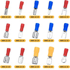 280PCS Wire Connectors, with/without SN-02C Plier (optional), Insulated Butt, Wire Terminal Butt Crimp AWG 23-13