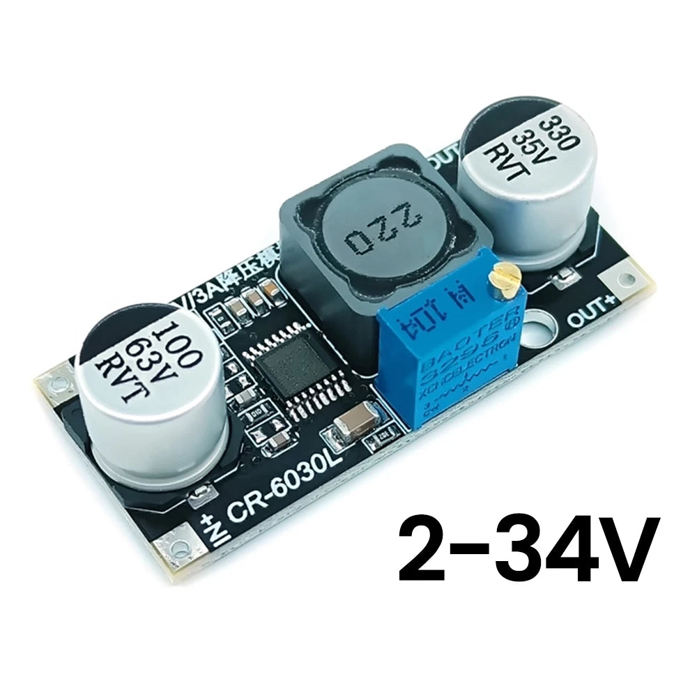 LM2596 DC-DC Adjustable Step Down Power Supply Module 3A 60V to 2-34V 3.3V 5V 12V 24V Automotive Buck Board Converter Regulator