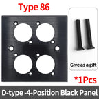 D-type RJ45 Network Module Panel Connector 8P8C Metal Housing Copper Pins Female Socket CAT6 CAT6A Shielded Crimping Module