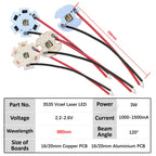 LED 3W 5W 3535 Laser VCSEL Infrared IR 808nm 850nm 940nm 980nm 1064nm Bead Lamp Patch Light Sensing Monitoring Night Vision Diod