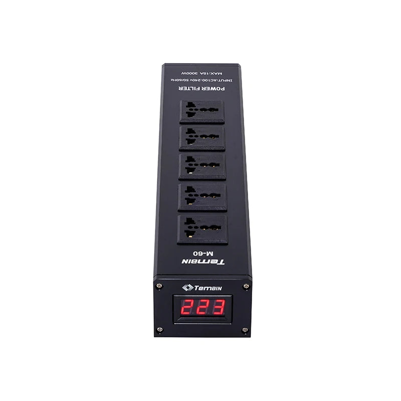Pawalle M60 AS/UK/EU power filter anti surge power purifier socket voltage display overload protection function