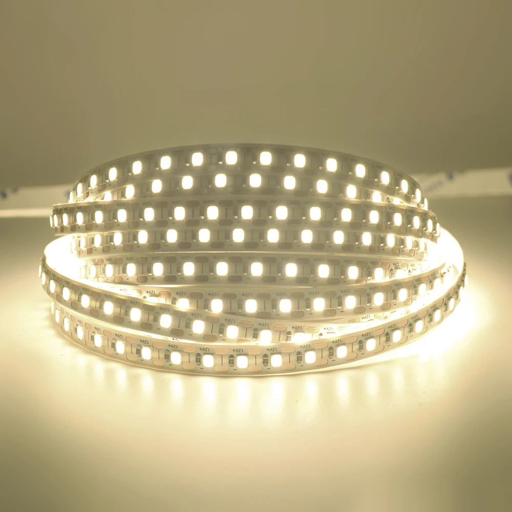 5mm 8mm PCB Led Strip Light 1 LED Cut 12V 24V 5m 2835 SMD 120LEDs/m High Brightness Flexible Tape LED Lighting Ribbon for Home