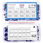10 kinds of TO-92 specifications mixed electronic components 200 triode PNP NPN transistor kit Component box 2n222 BC337 BC327
