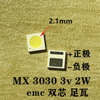 100pcs 3030 Backlight High Power LED DOUBLE CHIPS 1w 1.5W 2w 3V-3.6V 6v lextar JUFEI AOT Cool white PT30A66 TV