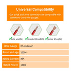 DIY GO 5PCS High Power Wire Connector Screw Crimping Terminal Block 1 in 2/4 out 80A/1000V 2.5-16mm2 Cable Splicing junction box
