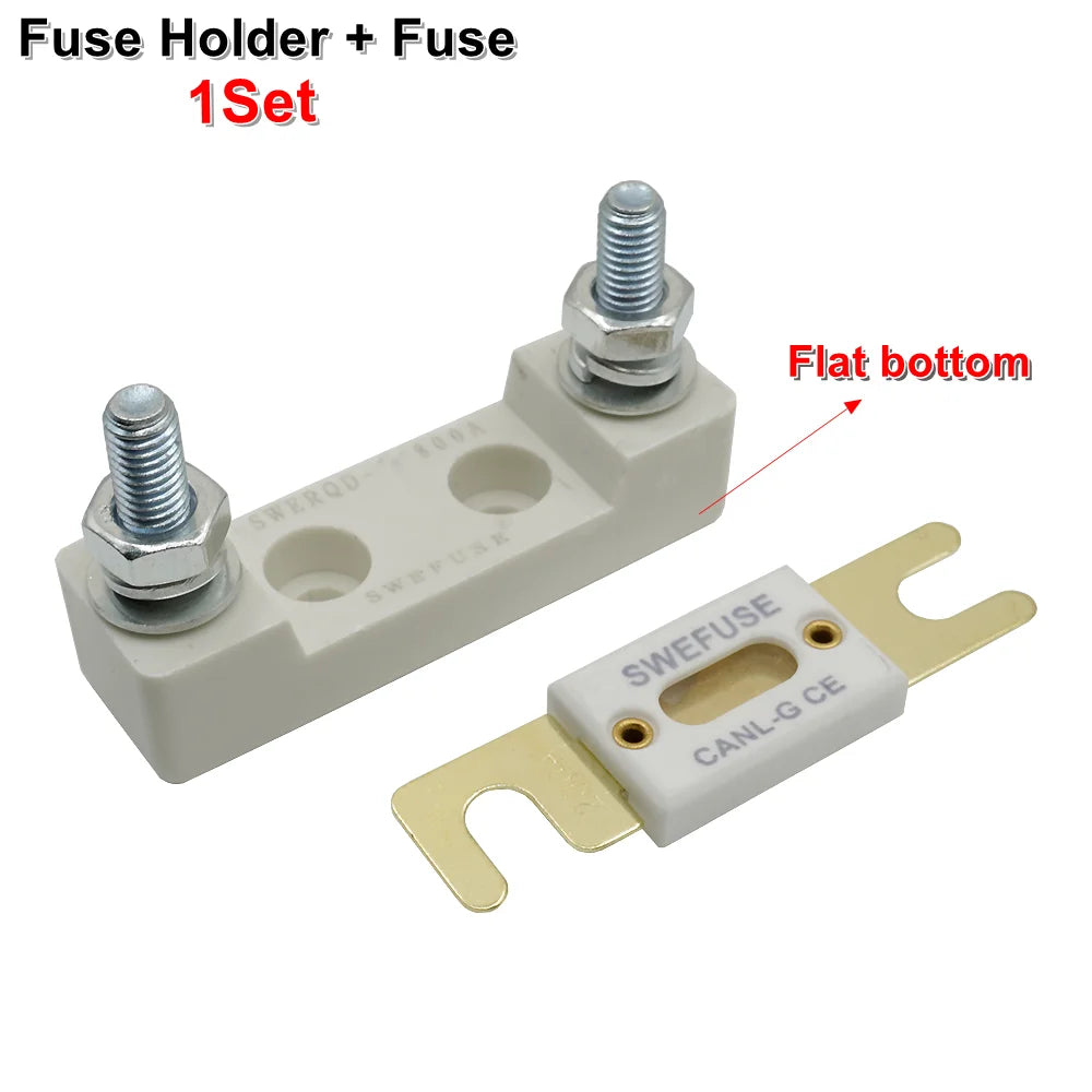 1Set Ceramics ANL Bolt-down Fuse Holder With 30A 50A 60A 80A 100A 150A 200A 300A 400A 500A 600A Fuse For Car Audio Power System