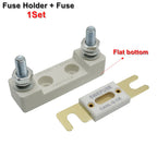 1Set Ceramics ANL Bolt-down Fuse Holder With 30A 50A 60A 80A 100A 150A 200A 300A 400A 500A 600A Fuse For Car Audio Power System