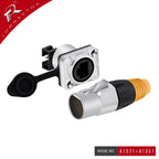 10pcs Waterproof D type RJ45 Connector Female to Female Socket Metal Shell Chassis Panel Mount Network Ethernet RJ45 Adapter