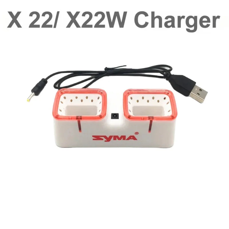 SYMA X22 X22W X22SW Dual USB Fast Charger 7 4V 2S LiPo Battery Charger Smart LED Display Overcharge Protection RC Drones Quad