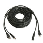 BNC Video + DC Power Extension Cable 5-50M | Outdoor 2-in-1 Coax Cable for CCTV DVR AHD TVI CVI Camera System