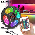 RGB LED Strip Light USB IR Remote Control Music Sync Flexible Self Adhesive Lamp DIY Ornament For Gaming Room Party Decoration