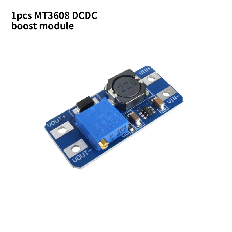 Outstanding Quality MT3608DC-DC Boost Power Module 2-24V to 5-28V Adjustable 2A High Current Efficient with Micro USB Input Port