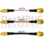SMA Male Plug to MCX Male Straight RF Cable Adapter RG316 RG174 RG178 15cm 6inch NEW Wholesale for WIFI