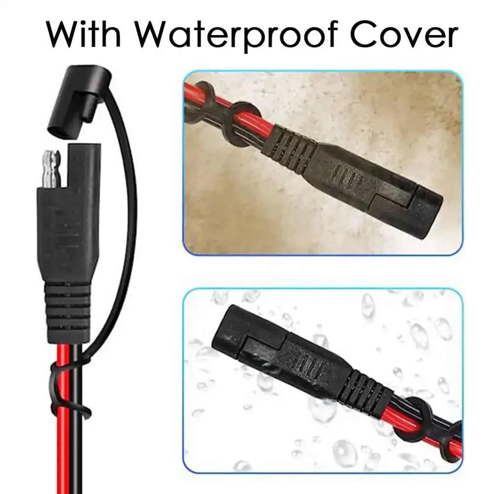 Quick Release SAE Cable With Fuse Terminal O Connector Battery Charger Extension Adapter Wire 16AWG Terminal