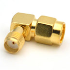 5PCS SMA To SMA Male Female Straight Connector 90 Degree Right Angle RPSMA To RP-SMA Male Adapter RF