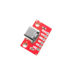 5PCS USB Type C Connector Board 3.1 Serial Basic Breakout Female  Board Red Adapter With Row Needles