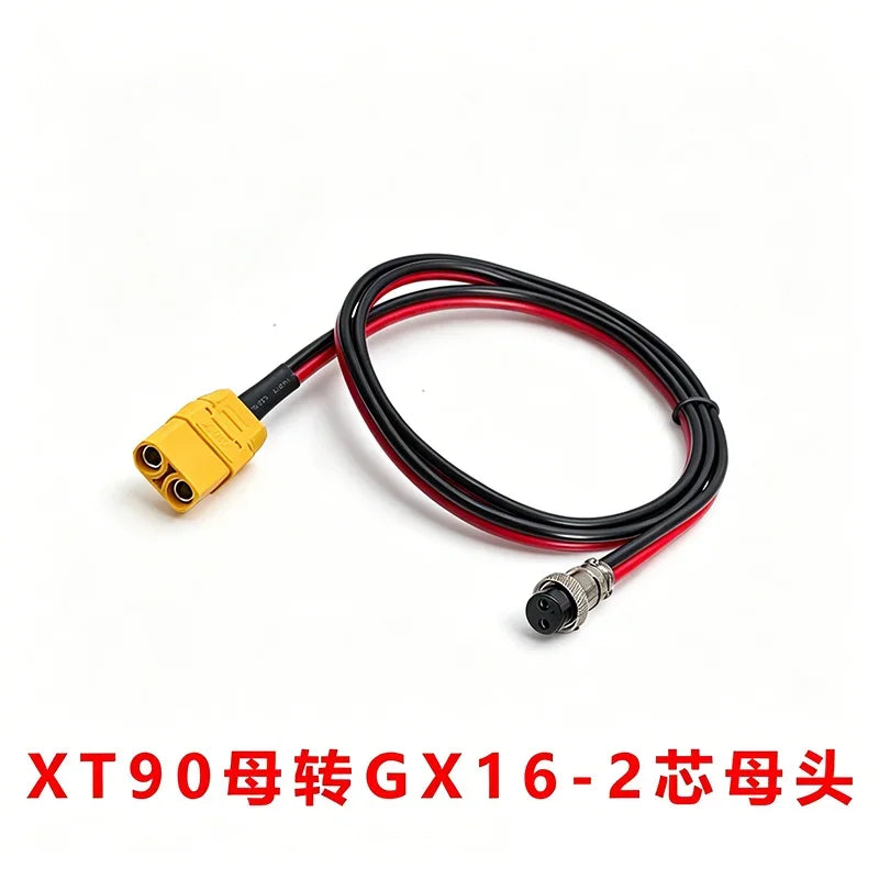 XT90 to GX16 Model Aircraft Connector GX16 2/3 Pin Male To Female Electric Vehicle Power Cord XT90 Battery Charging Output Cable