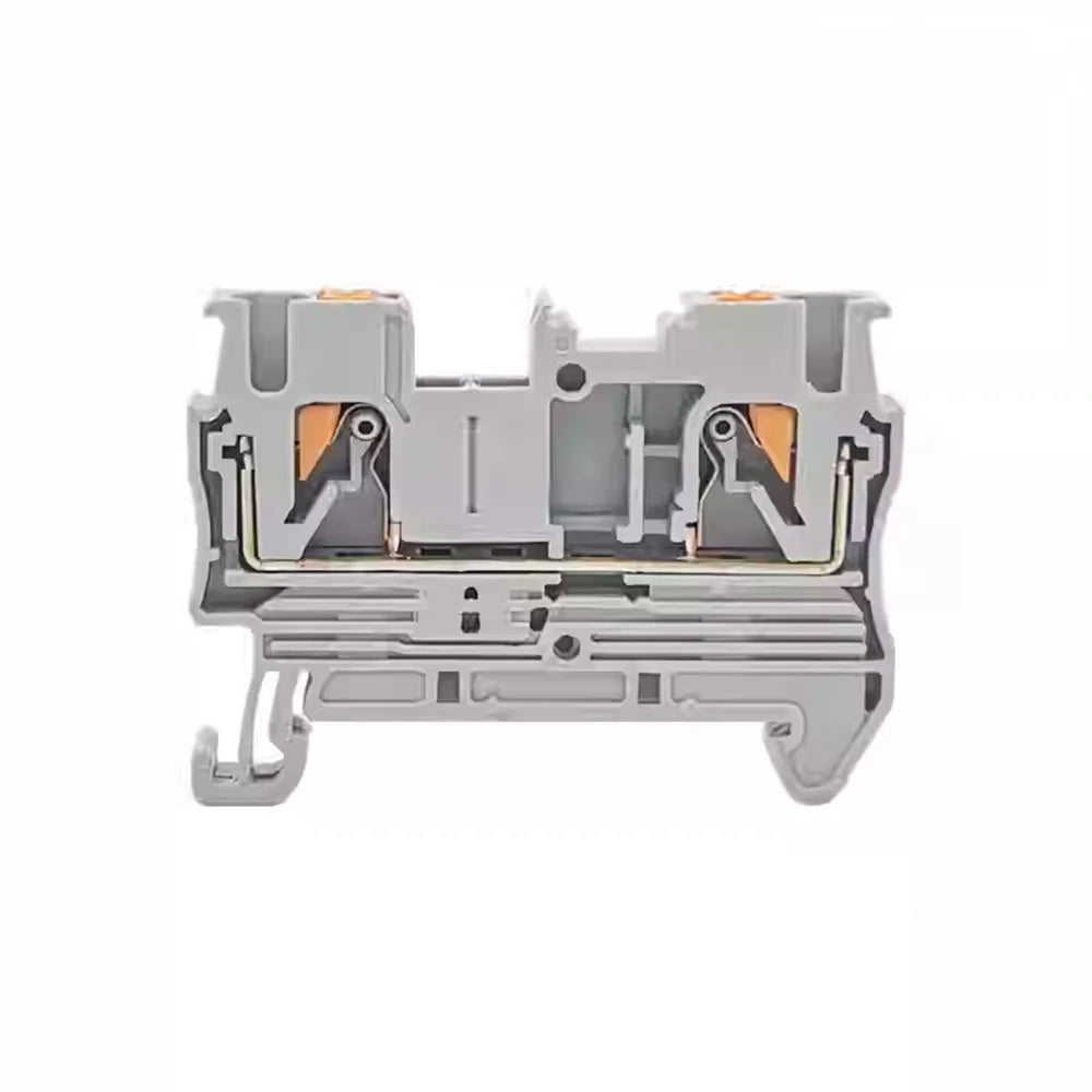 10Pcs PT2.5 Push-in Terminal 2.5mm² Cable Wire Electrical Connector DIN Rail Terminal Block Feed-Through Strip Plug PT-2.5