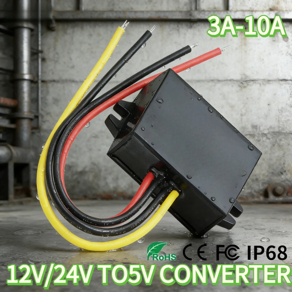 12V 24V to 5V 3A 5A 10A 8-36V to 5V Step Down Power Converter 8-36V Buck to 5V Supply Switching Power for Car Quality Toys