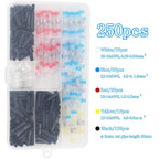 100/120/150/250/300 PCS Solder Seal Wire Connectors Heat Shrink Butt Connectors, Waterproof Insulated Electrical Wire Terminals