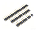 5-20pcs 2.54MM Pitch Single Row Female Straight Needle Round Hole Pin Header Copper Foot 1*2p 3p 4p 5p 6p 8p 10p 40pin Connector