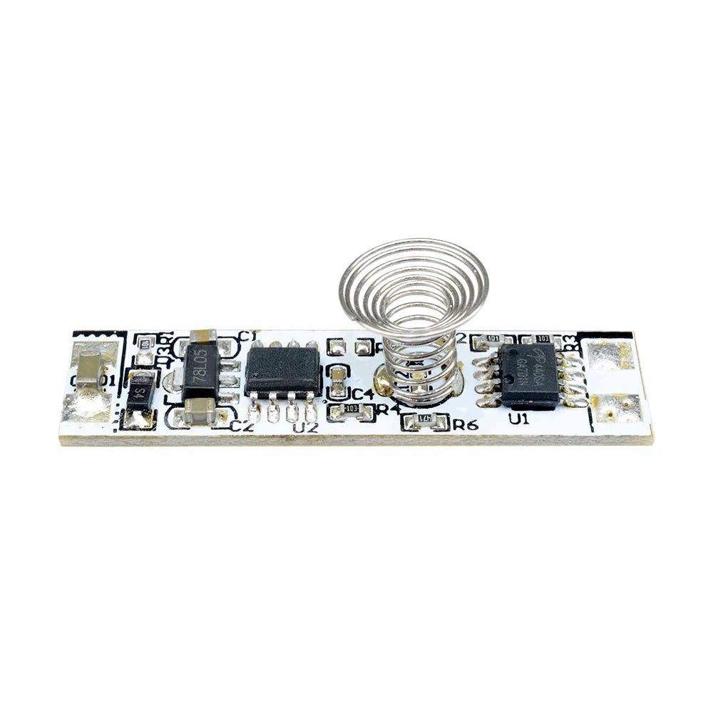 DC 12V 30W 3A Capacitive Touch Sensor Switch Coil Spring Switch LED Dimmer Control Switch 9-24V for Smart Home LED Light Strip
