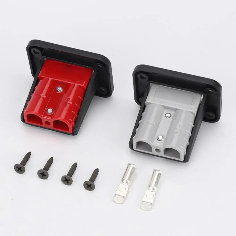 50 Amp Charging Battery Connector Flush Mount Anderson Plug Kit Mounting Bracket Panel Cover Accessories for Caravan Camper Boat