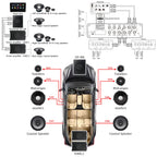 Sennuopu DS-M8 Car Audio 4 Ch Power Amplifier 8 Channel Dsp Processor Bluetooth Amp Equalizer Amplificador Automotivio Sound