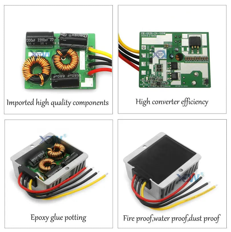 9-36V to 12V DC Voltage Converter Boost Buck Regulator 1-30A Power Inverter Adapter CE Certified for LED Lights