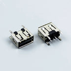 1-10PCS NEW A Type Flat Angle 180 Degree Female USB PCB Connector Socket USB Jack Plug