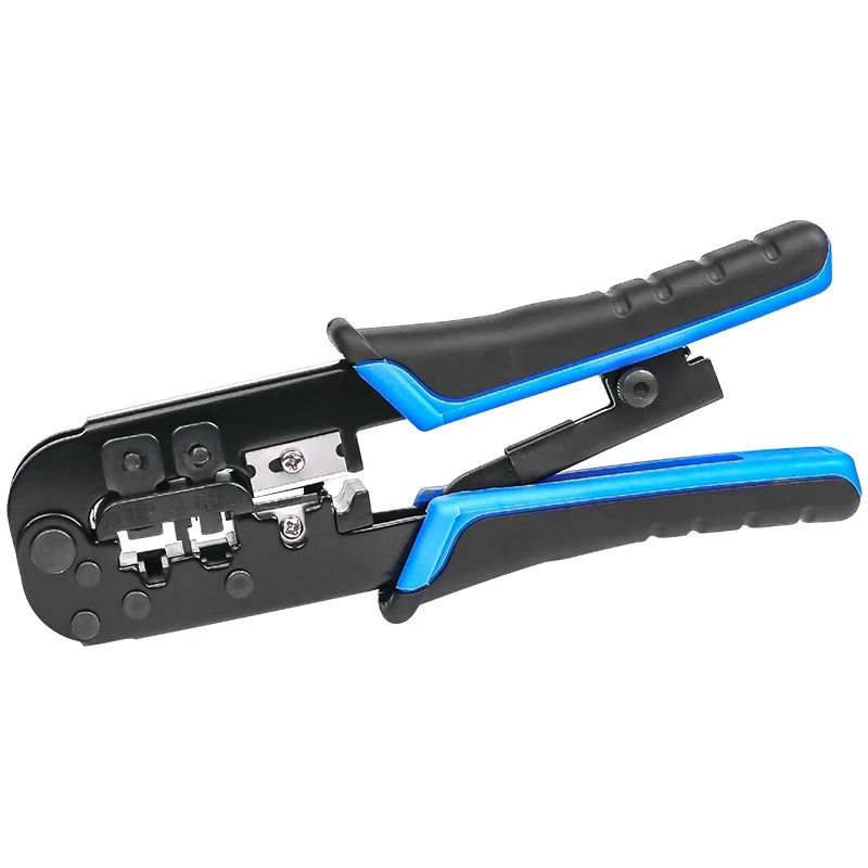 RJ45 Cat6 Crimping Tool Kit with RJ11/12/45 8P6P Network LAN Crimper Connectors and Covers Network Cable Tester Wire Stripper