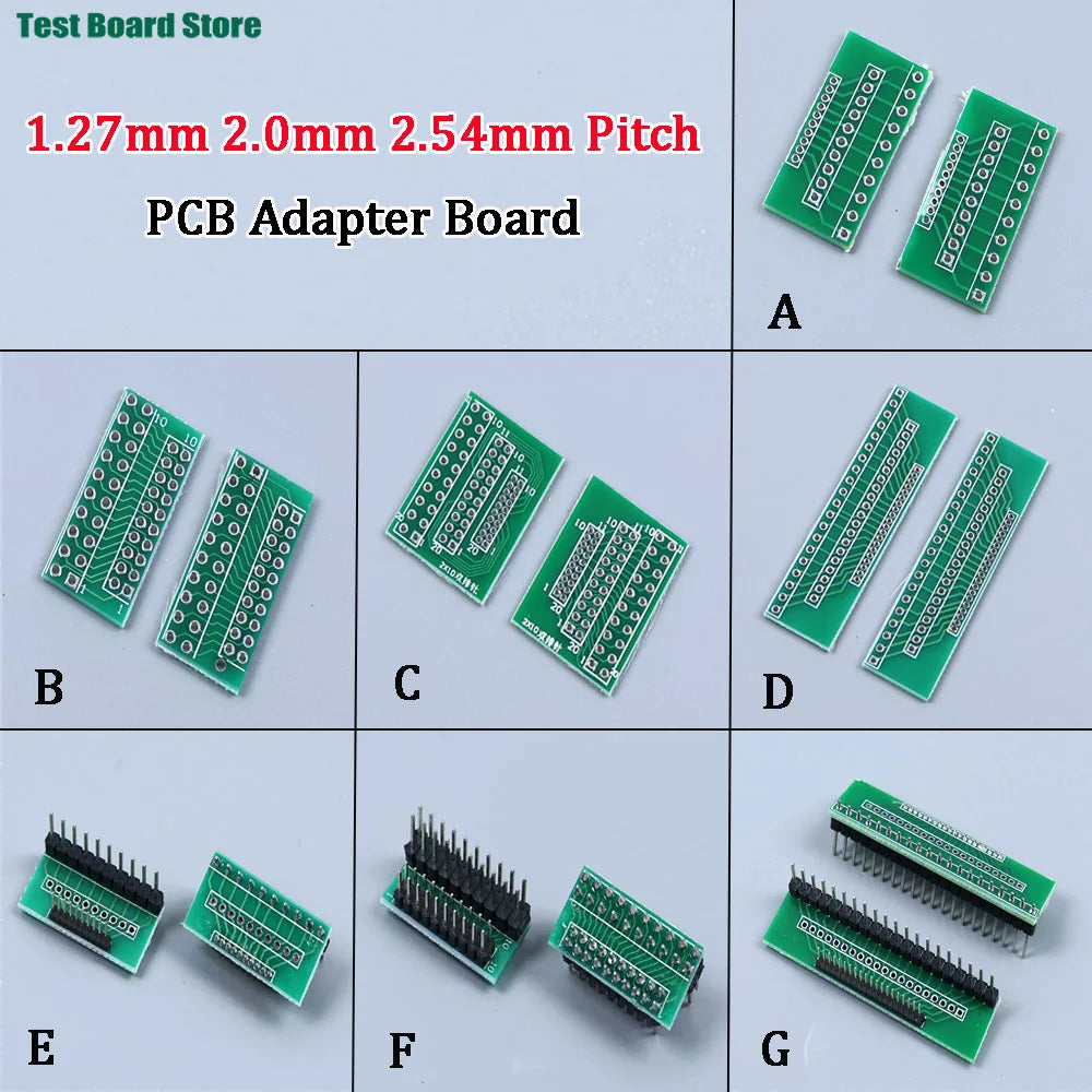 1/5/10PCS 1.27mm 2.0mm 2.54mm Pitch Transfer Plate Converter Single Double Row Pin PCB PCI Adapter Board