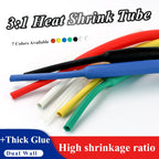 1M/piece 3:1 Heat Shrink Tube with Glue Dual Wall Tubing Diameter 1.6/2.4/3.2/4.8/6.4/7.9/9.5/12.7mm Adhesive Lined Sleeve Wrap