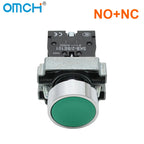 OMCH Button Switch Self Reset SKB2 Small Mushroom Head Emergency Stop 22mm Knob Key Start Inching Power On