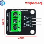 Waterproof DS18B20 Temperature Sensor Module Kit  100CM Digital Sensor Cable Stainless Steel Probe Terminal Adapter For Arduino