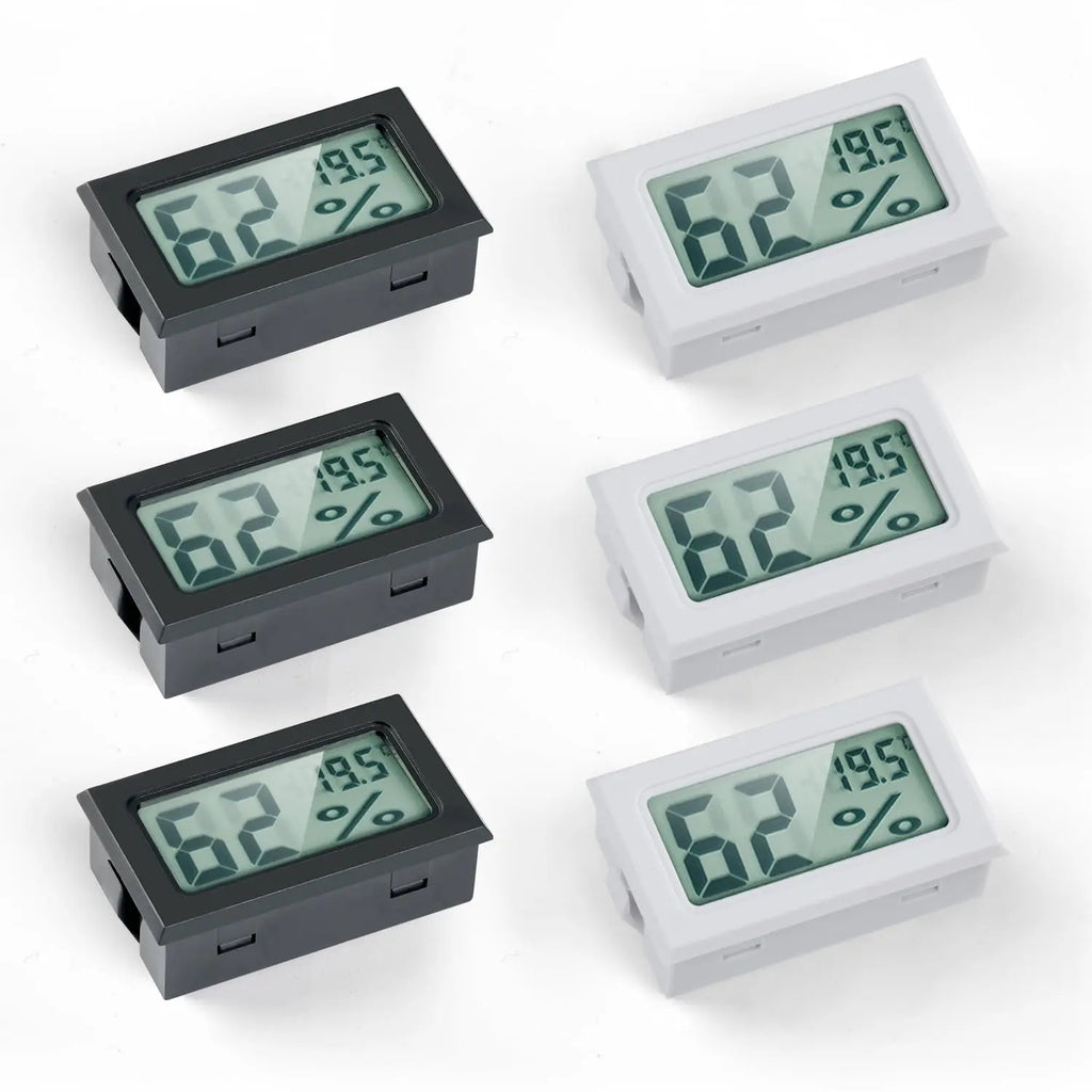 Mini Digital Hygrometer Gauge Thermometer, LCD Temperature Humidity Meter for Humidors Greenhouse Jars Grow Tent Box Garden