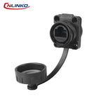 CNLINKO M20 PBT Plastic IP68 Waterproof RJ45 Cable Signal Connector YM20 CAT6 Panel Mount Socket Plug Network Ethernet Interface