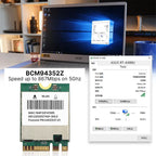 BCM94352Z 1200Mbps NGFF WiFi Card 802.11ac Dual Band 2.4G/5GHz Bluetooth 4.0 M.2 Network Wireless Adapter for Hackintosh Mac