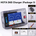 HOTA D6S RC Lipo Battery Charger Magnetic Suction Dual Channel Smart Balance 600W High Power 1-6S Smart Balance Charger