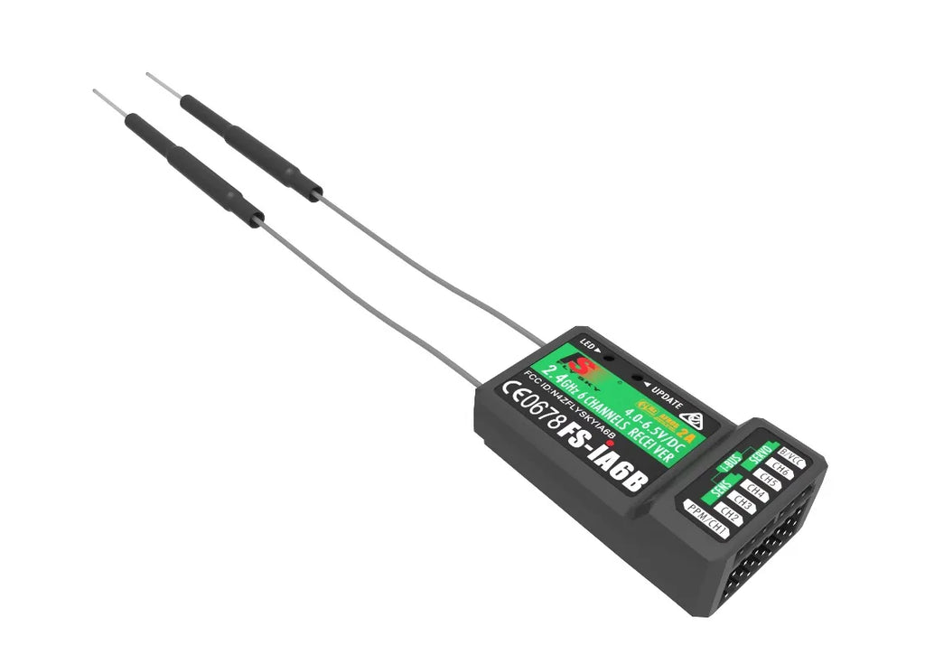 1/2/4pcs Flysky FS-IA6B IA6B 2.4G 6CH Receiver Dual Return PPM Output IBUS Function Suitable RC Fixed Wing Helicopter Glider