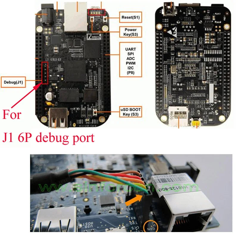 TTL-232R-3V3/5V Download Cable FTDI USB UART TTL 6 Way 0.1" Pin Header Debug Cable 1329311 BBB Beagle Bone Flash Cable