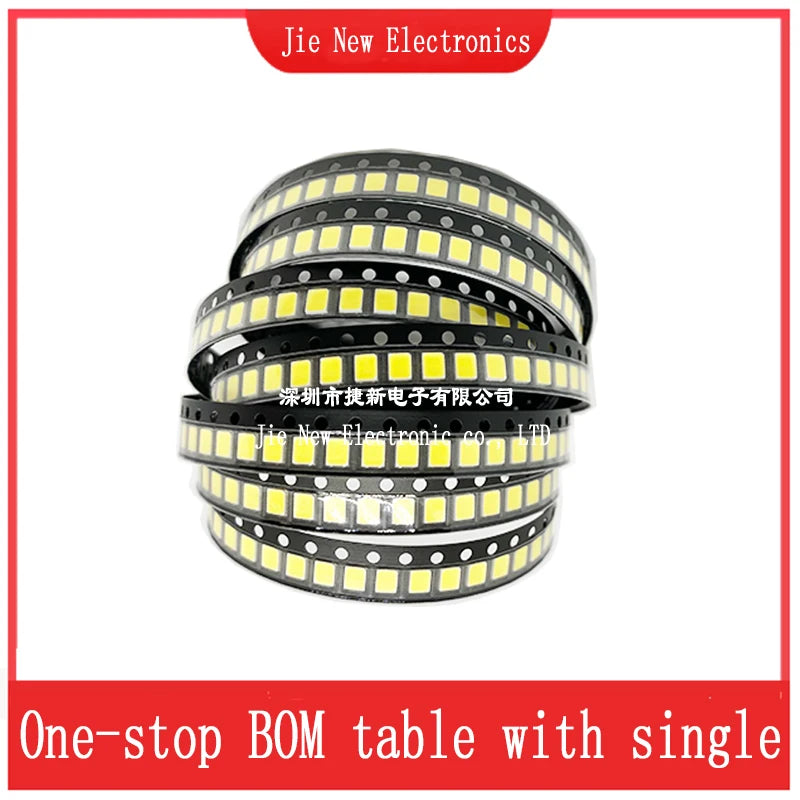 100pcs High Brightness SMD LED 2835 1W 0.5W 0.2W White 3V 6V 9V 18V 36V 150MA/100MA/30MA/60MA/80MA 6000-6500K  High Bright NEW