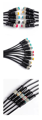 5/20PCS M9 Waterproof Connector 2/3/4/5/6Pin Aviation Plug Male And Female Docking Cable Electric Vehicle Lamp With Cable 20CM