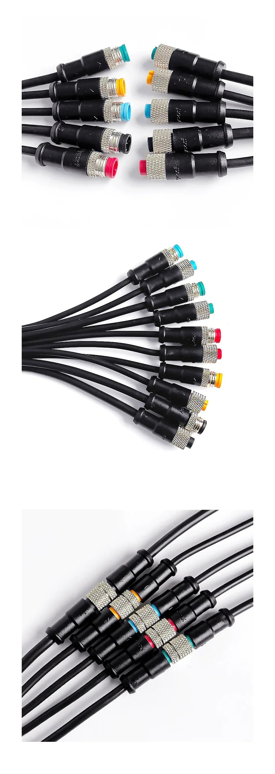 5/20PCS M9 Waterproof Connector 2/3/4/5/6Pin Aviation Plug Male And Female Docking Cable Electric Vehicle Lamp With Cable 20CM