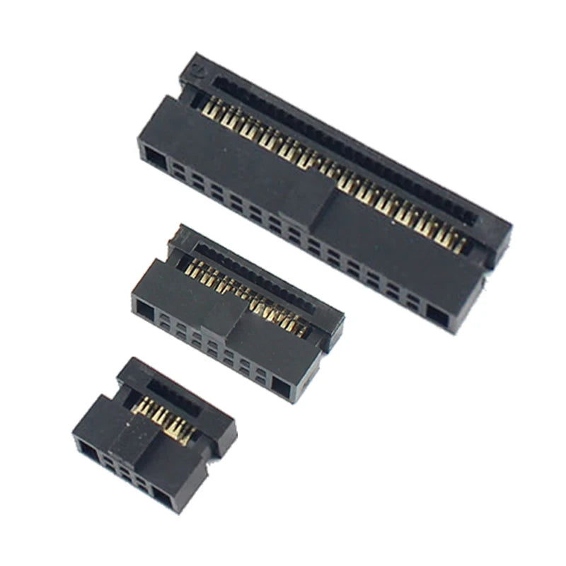 10Pcs/Lot 1.27mm Pitch IDC 6P 8P 10P 12P 14P 16P 20P 24P 26P 30P 34P 40P 50Pin FC Female Header Socket Cable Connector