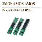 10PCS 1S 7.5A/10A/15A 3.7V Li-ion 3MOS 4MOS 6MOS BMS PCM Battery Protection Board PCM for 18650 Lithium Lion Battery
